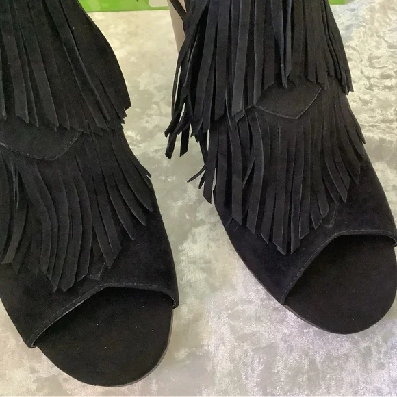 New Sam Edelman Elaine Fringe 8 Heels - Picture 2 of 15